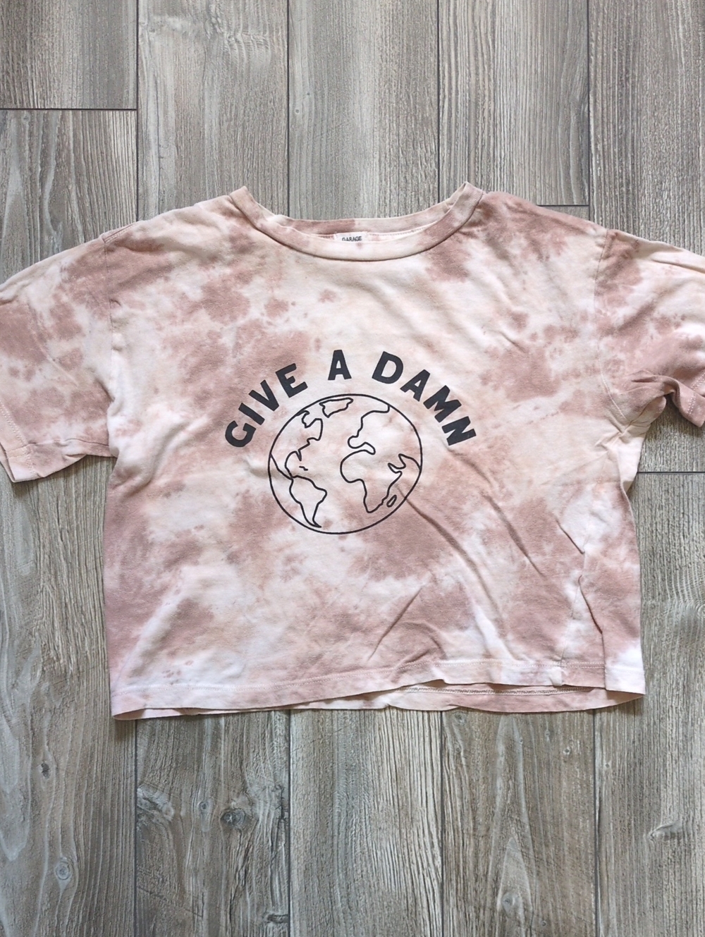 Garage Give A Damn Tie-Dye Graphic Top XS